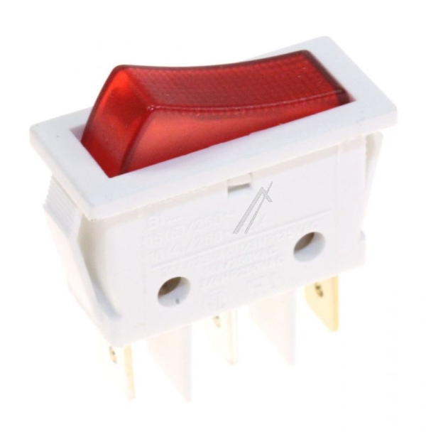 3652-807.22 SCHAKELAAR 1-POL MET LAMP 16A/ 250V 11X30MM.