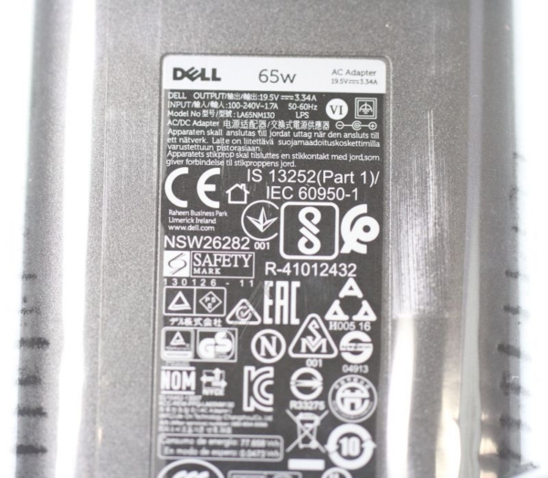 V217P 450-ABFS geschikt voor DELL 65W 3 PRONG AC ADAPTER WITH EU POWER CORD