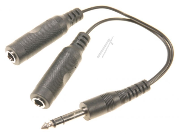 JACK STEKKER 6.3MM - 2 JACK CONTRA 6.3MM,  0.2M